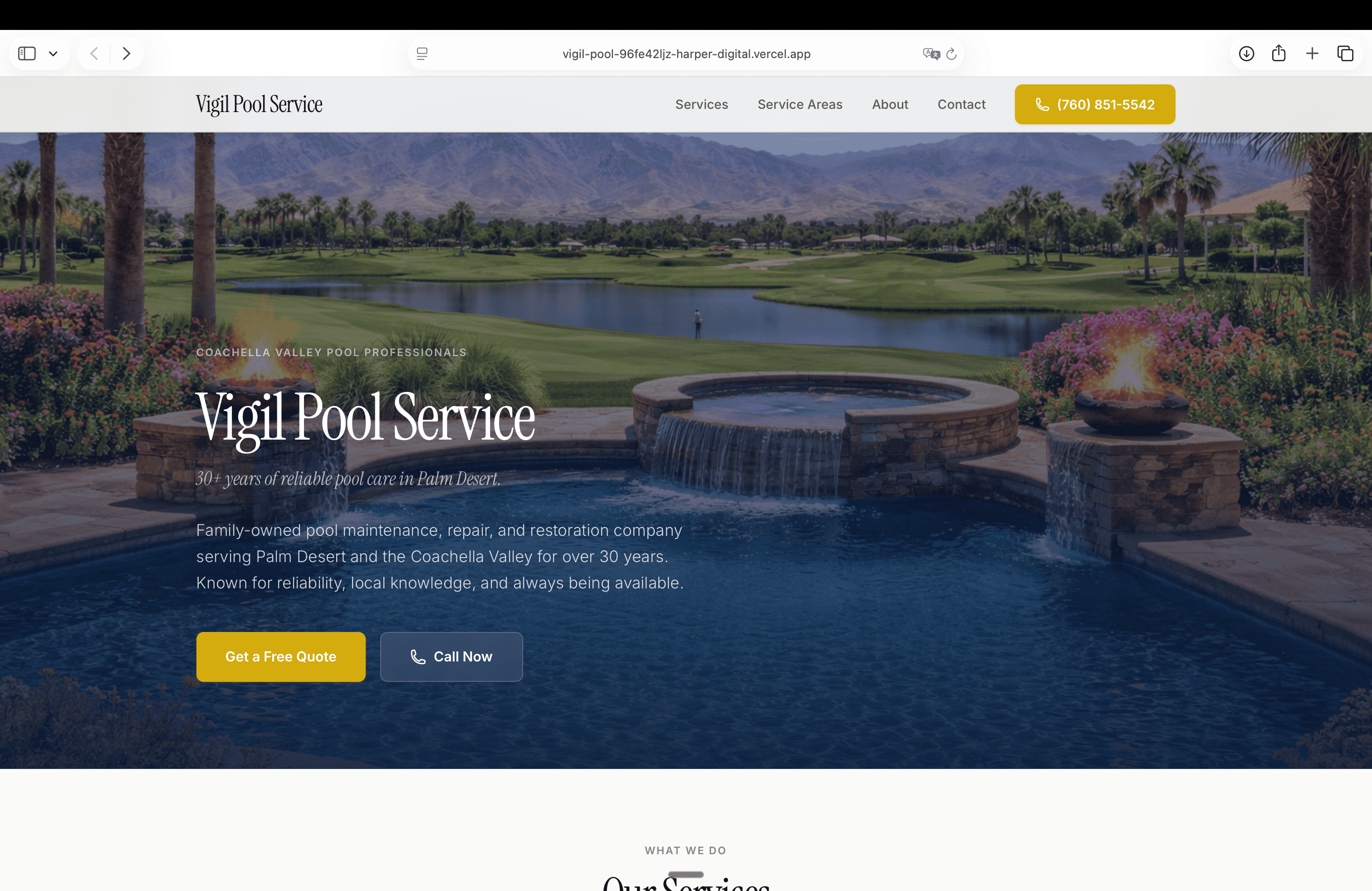 Vigil Pool Service SeenFirst upgrade